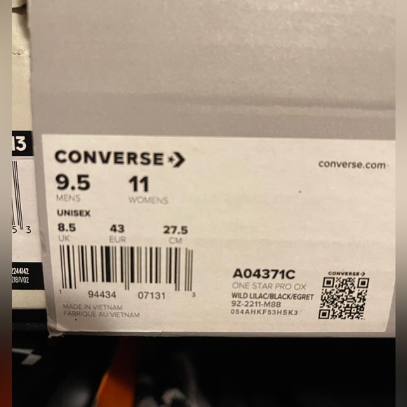 Converse One Star Pro Ox Sean Pablo Wild Lilac NIB - Picture 10 of 10